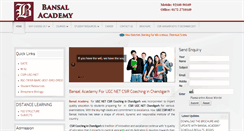 Desktop Screenshot of bansalacademy.in