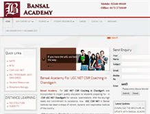 Tablet Screenshot of bansalacademy.in